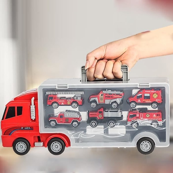 Alloy Storage Container Truck for Kids - CONFOZEN - Stark och bärbar röd leksak Röd