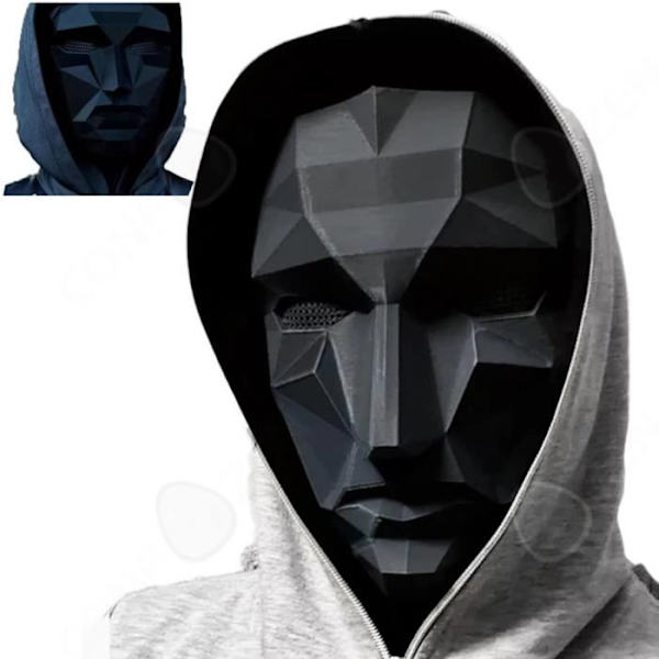 CONFO® Maske Squid Game-BOSS Maske Cosplay Maske Maske BOSS Punainen Vartija Maske Squid Peli Sama Kasvo Maske Musta BOSS Maske Hal