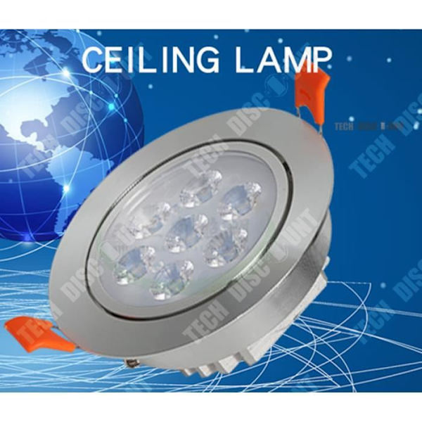 TD® Set med 10 LED-infällda spots 8W kallvit rund form.