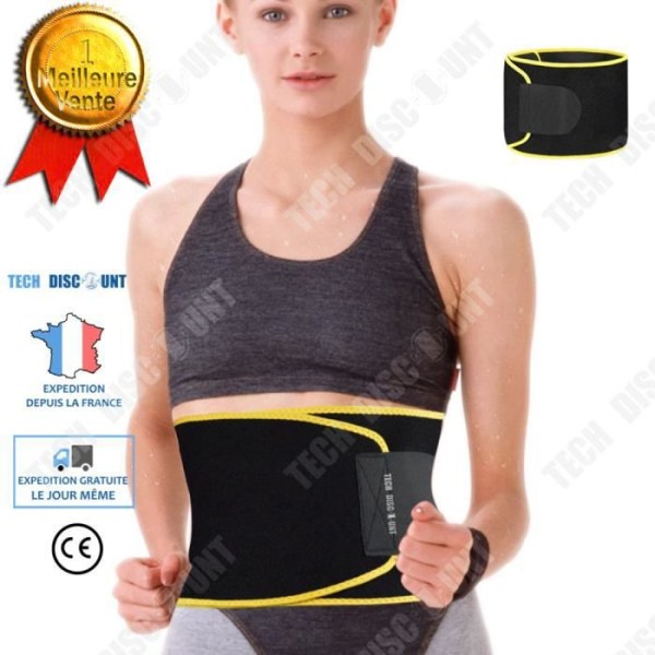 TD® Buksvettbälte för män och kvinnor korsett platt mage lår neopren fitnessstöd svett