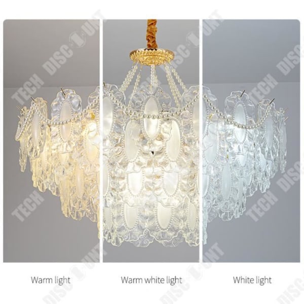 TD® Luksuriøs krystal lys fransk lys enkel soveværelseslampe moderne glas stue lampe 50cm