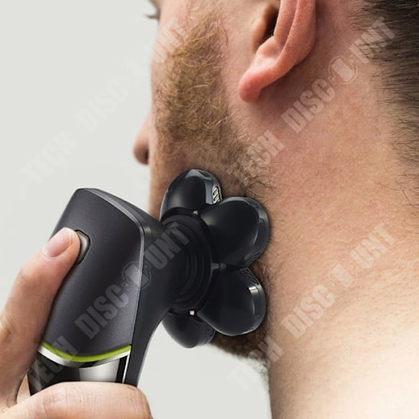 TD® vattentät elektrisk rakapparat Digital Display Razor 6 i 1 Multifunktionell Razor Set Svart present för män