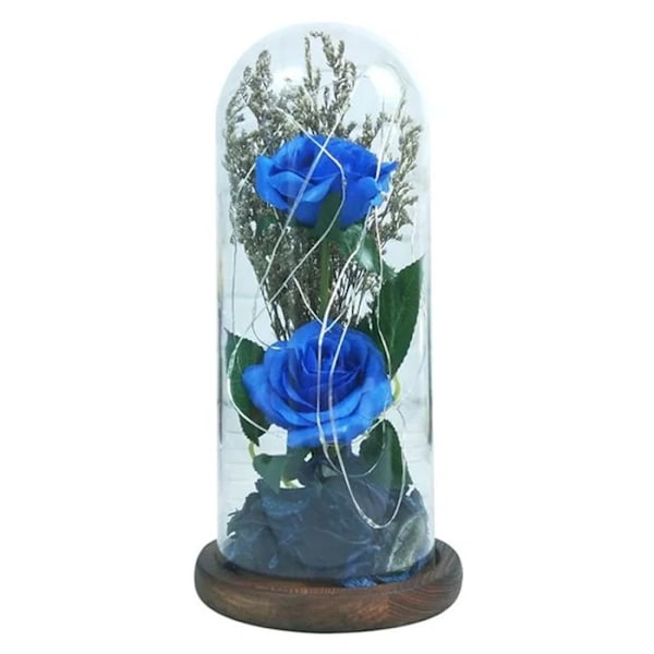 Evighedsblomst - TD® - Rose - Glas - Træ - Lysdekoration