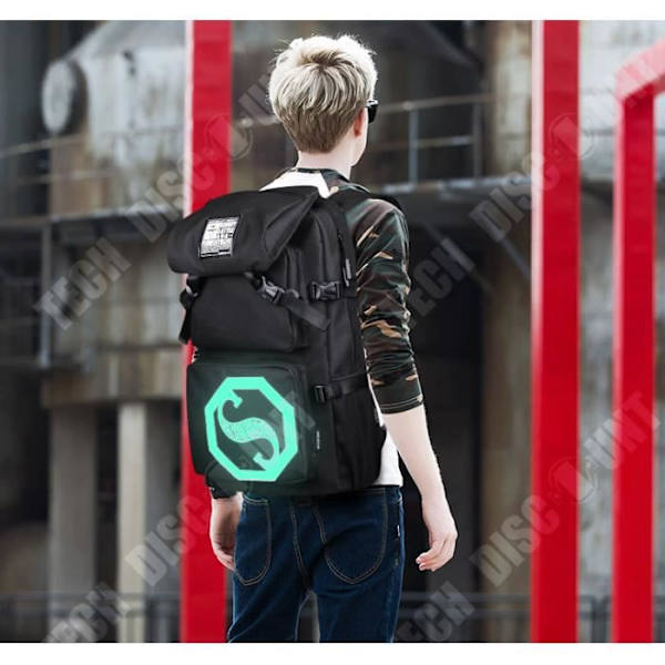TD® datorryggsäcksväska för skolcampingvandringsresor Gul