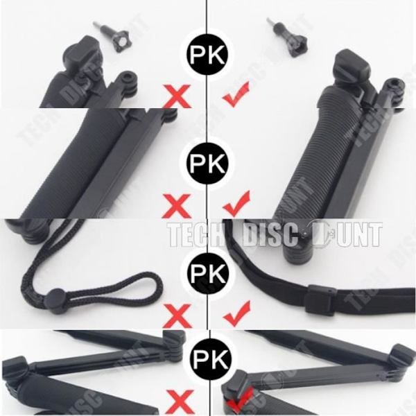 Selfie Stick - TD® - Trippelvikt - Halkfritt gummigrepp - Integrerat ministativ - 20" utfällt