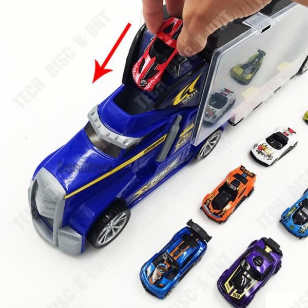 TD® Alloy Sports Car Toy Set 12 Barnbilsmodell i Portable Car Box Toy