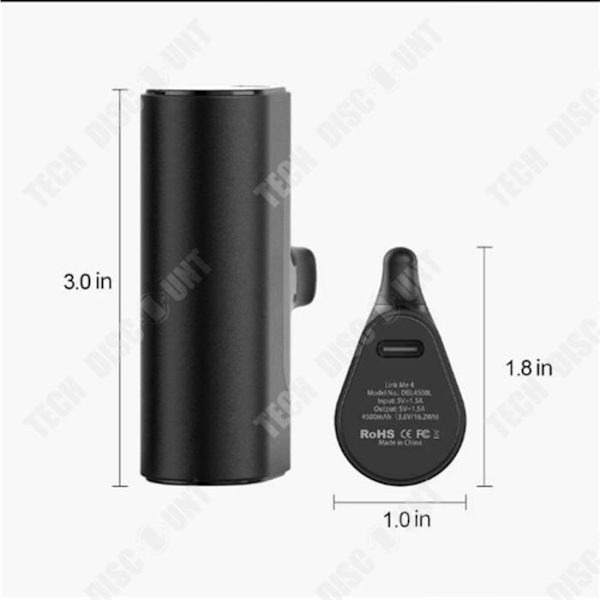 TD® Mini kompaktivoima peräkärry 4500 mAh söpö kannettava kapselivoimala