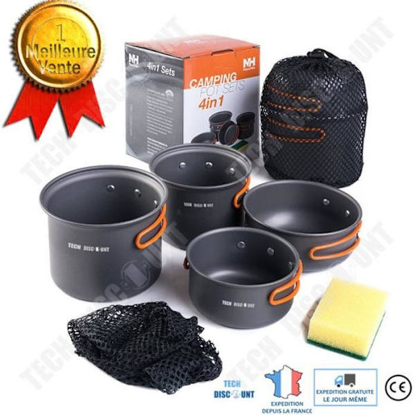 TD® Kit gryder camping inox skeer svamp køkken barbecue service udendørs picnic rustfri vandring rejse bærbar