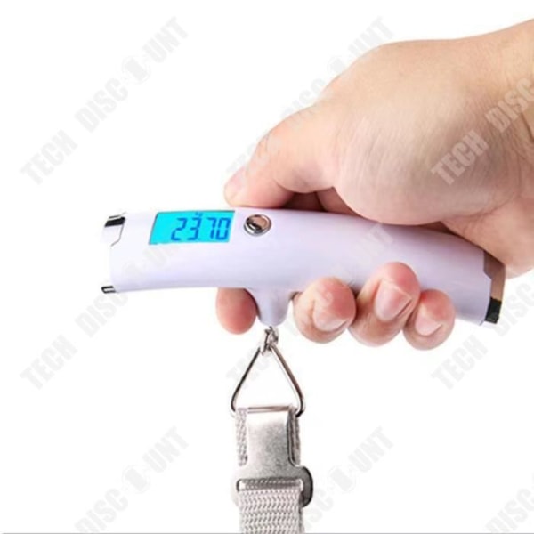 TD® Portable Bagage Scale LCD Bakgrundsbelysning Blå skärm Precisionskrokdesign