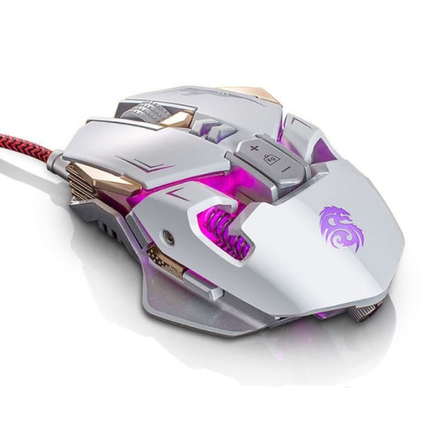 Spelmus - TD® - 800-6400 DPI - RGB-belysning - 8 programmerbara knappar - Kabelansluten
