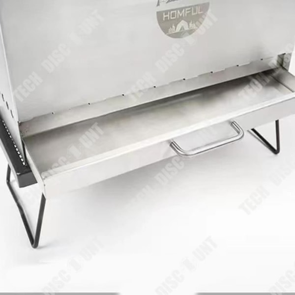 TD® Outdoor Camping Grill i rostfritt stål Kolgrill Multifunktionell hopfällbar portgrill