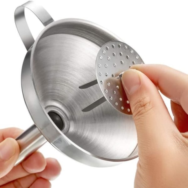 Syöttöputki - TD® - SYÖTTÖPUTKI INOX KÄSILANGALLA 10 CM - Ruostumaton teräs - 10 cm - Keittiöväline