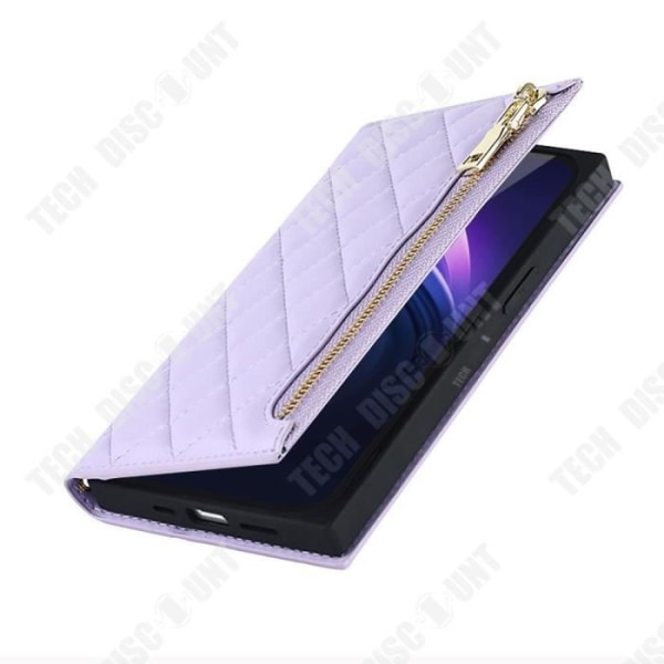 TD® Zipper Phone Case Passar iPhone 14Pro Dragkedja Plånbok Tilt Design Stativ Funktion