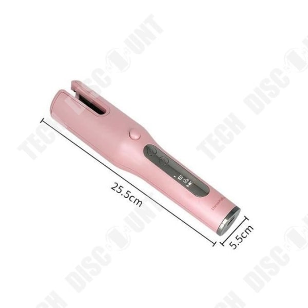 TD® USB Trådlös laddning Automatisk Curling Stick LCD-skärm Anti-skållning Hand Lazy Curling Stick