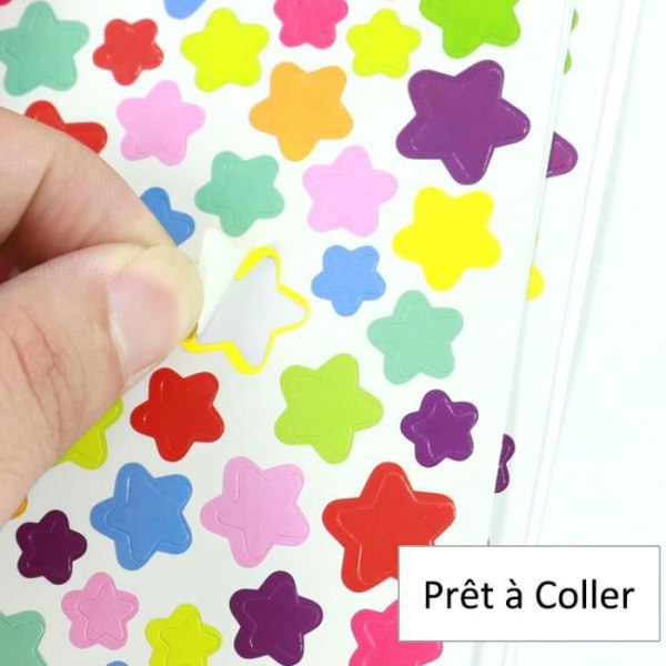 100 partier 54 ark Färgglada prickar Stjärnor Hjärtformade självhäftande klistermärken för barn