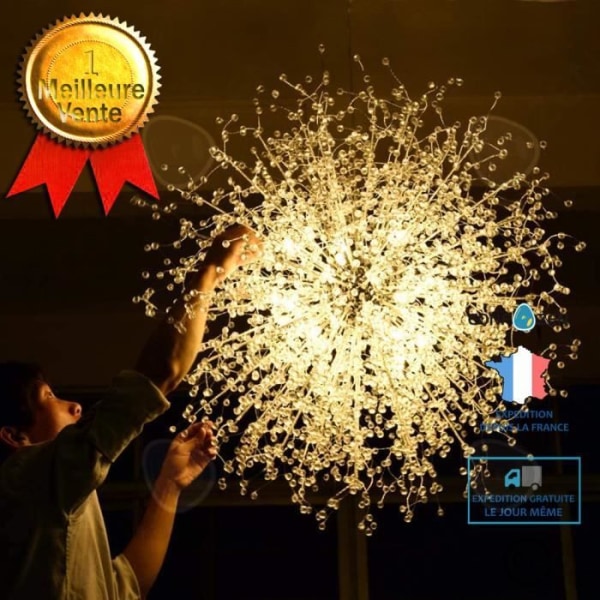CONFO Moderne og enkle dandelion-lamper, stue, soveværelse, stjernelysekrone, restaurant, café, LED-lampe, 70cm12 hoveder
