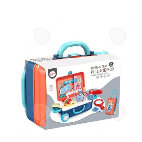 CONFO® Förälder-barn-dotter interaktiv sminkresväska, nagelfön, leksaker i vagnbox, semesterpresenter