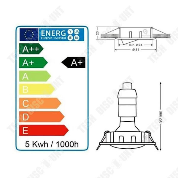 TD® Lampe COB Spot GU10 Stor energibesparelse Høj farvegengivelse Stabil lysfarve Høj transmission