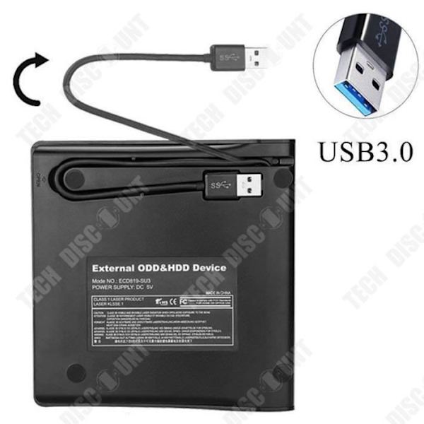 TD® Brossé neutre USB3.0 DVD-asema kannettava universaali ulkoinen USB DVD-kirjoitin pop-up ulkoinen optinen levysoitin