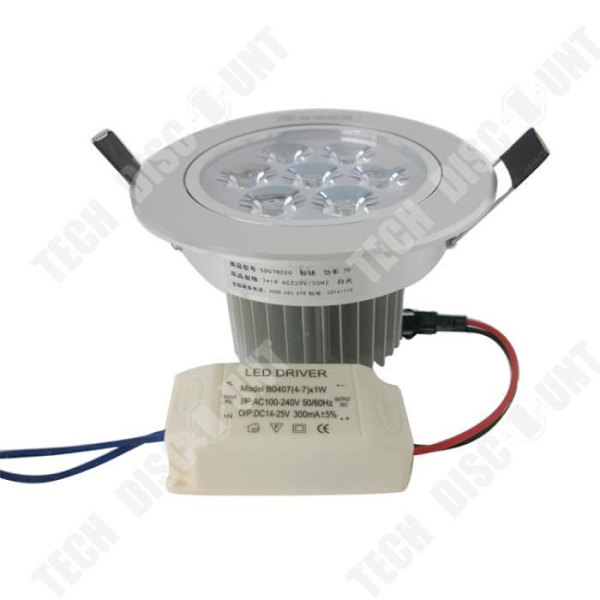 TD® 10x LEDVero LED Spot indbygget 7W rund form kold hvid.