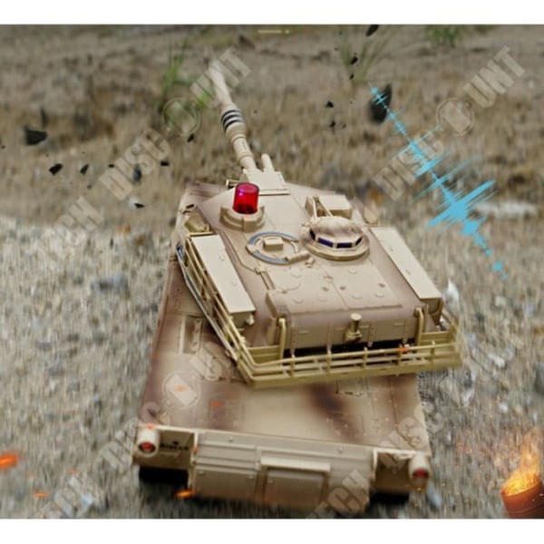 TD® Simulation 2.4G fjärrkontroll strid stor tank ljud programmerbart torn rotation militär modell torn rotationsljud