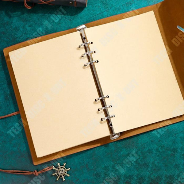TD® Rétro europæisk kasse rejse læderarmbånd pirat stor bog notesbog blank kraftpapir
