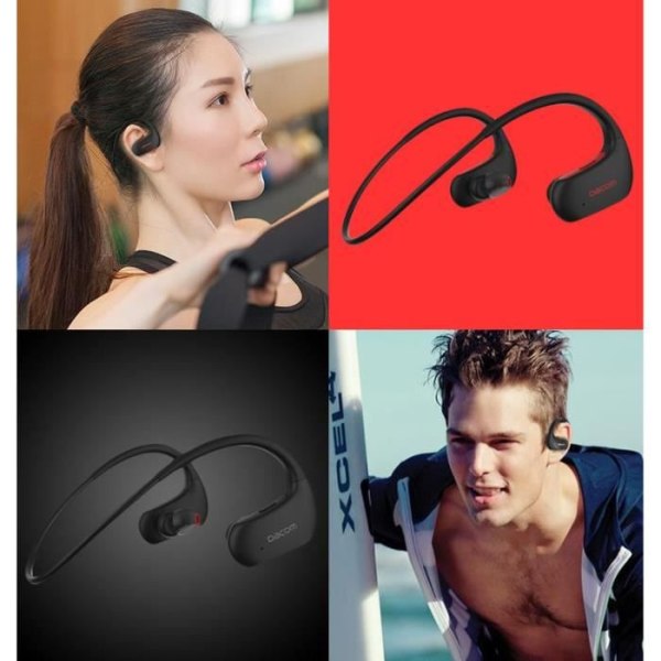 TD® MP3-spelare Inbyggda hörlurar Vattentät simning sport usb bil Hörlurar tjej pojke Walkman löpande headset pool
