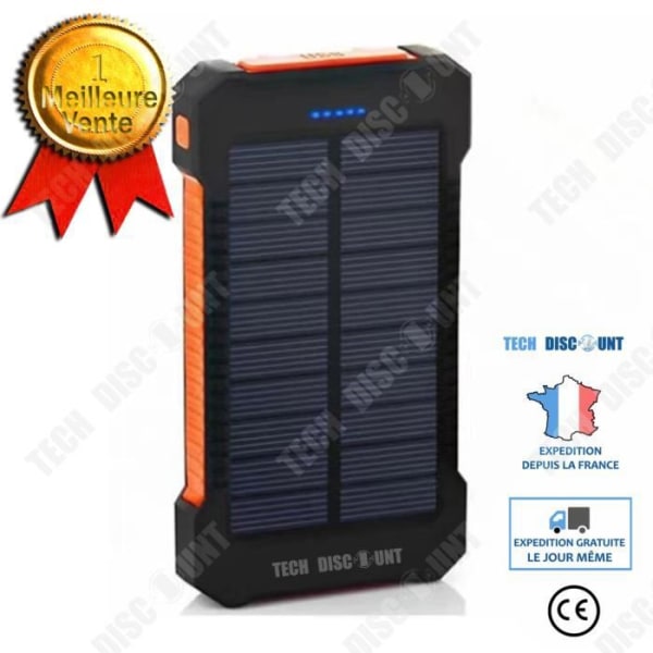 TD® Lommelygte Solenergi Powerbank Portabel Powerbank Multiple Beskyttelse Intelligent Strømmatchning