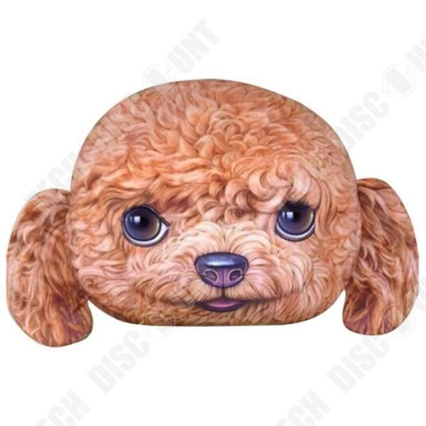 TD® Hundehoved-formet pude / 3D Kreativ sød bamse gave Hjem Deko / Stue sofa