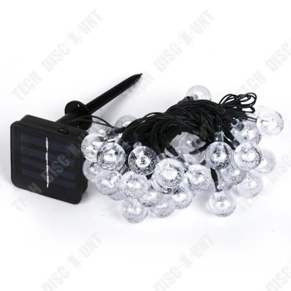 Solarljuskedja - Tech Discount® - 30 LED - Bubbelboll - Varmvit - IP68