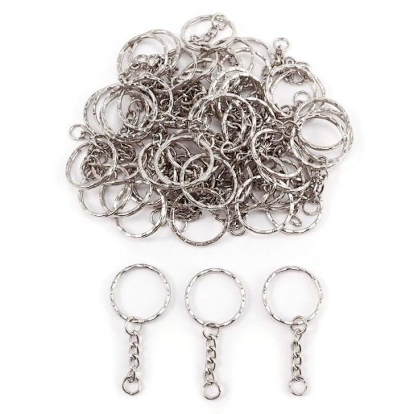 Nyckelring - Ej specificerad - 25mm - Silvermetall - 50 stycken - Kvalitet DIY Silver