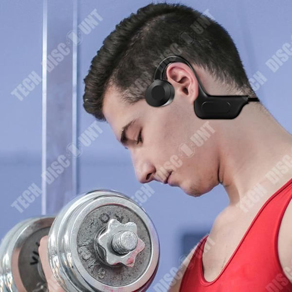 TD® Bone conduction hörlurar trådlösa bluetooth sport löpning stereo bilateral bendetektion luftledning