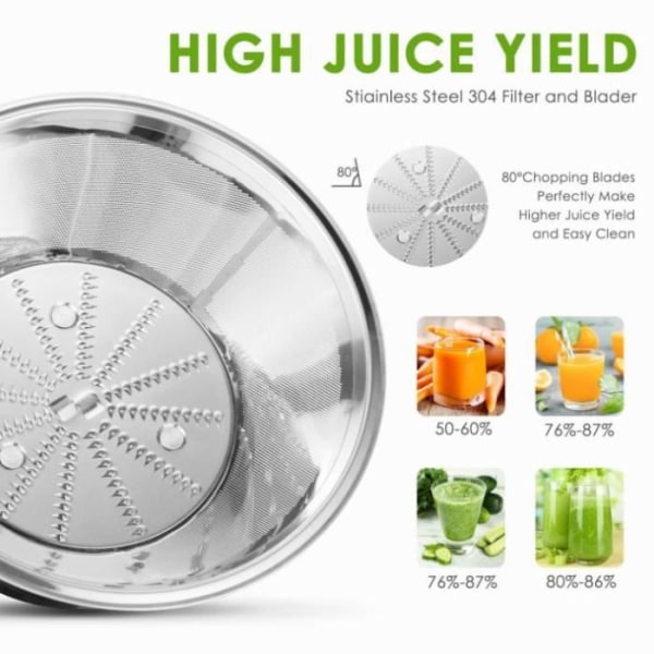 TD® Rostfritt stål Hushållsjuicer Juice Extractor Separation