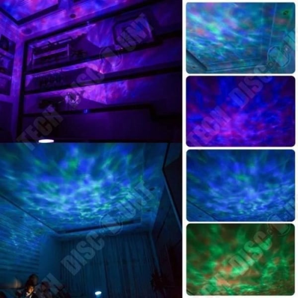 TD® Stjernehimmel LED Natskygge Projektor Lampe Børneværelse Sort