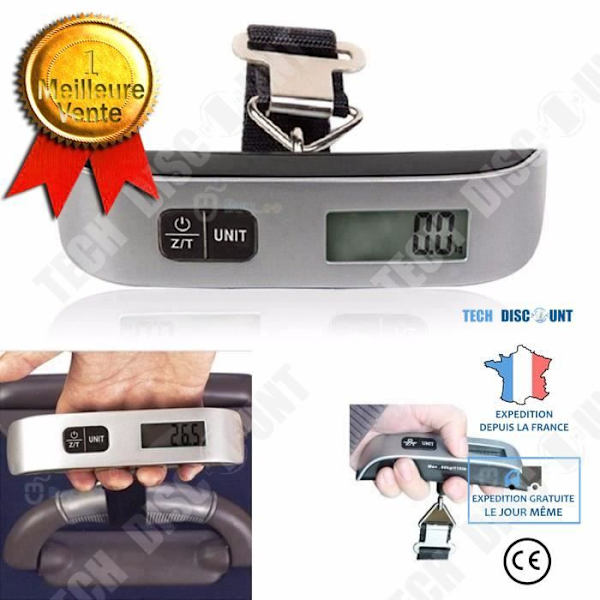 TD® Matkalaukku vaaka digitaalinen näyttö matka-asuste laukkujen punnitsemiseen 50 kg LCD-näyttö mittausväline laukulle käsimatkatavaroille