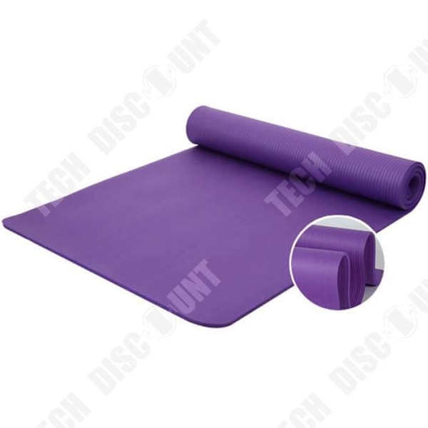 Joogamatto - TD® - 183x61cm - 10mm Paksuus - Liukumaton - Violetti lila