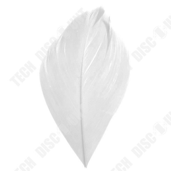 TD® 100 hvide fjer 3cm x 6cm - Håndlavede tilbehør til bryllupsfjer smuk hvid