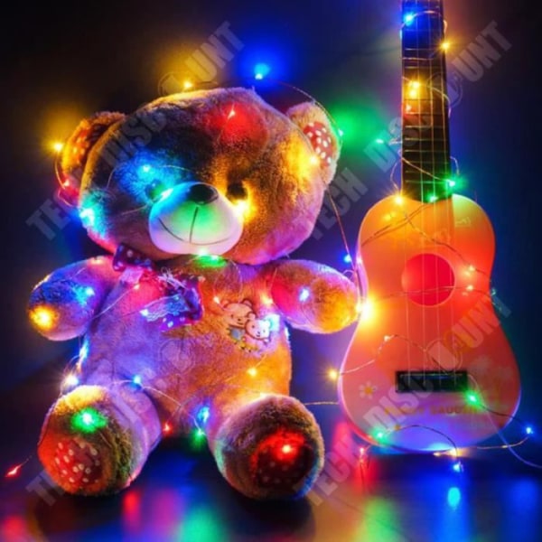 TD® batteridrivna LED Fairy Lights 100 LEDs 10M Fairy Lights med fjärrkontroll Koppartrådsdekor