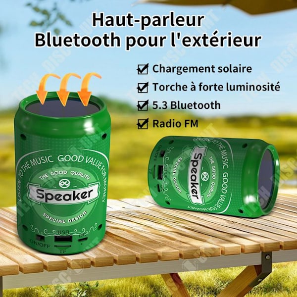 TD® Kreativ Bluetooth-högtalare 1200mAh 95dB bärbar trådlös mini solhögtalare med laddningskabel