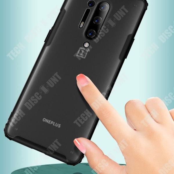 TD® Sopii OnePlus 8 Pro puhelimen koteloon, kokonaisuudessaan iskunkestävä, puoliläpinäkyvä.