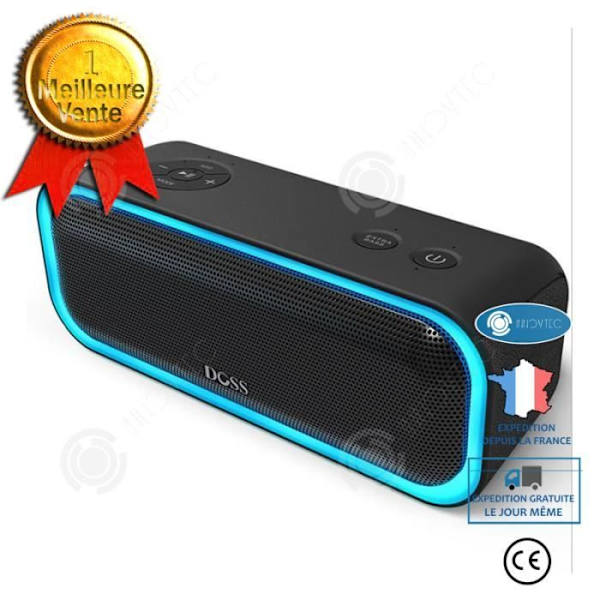 Bluetooth-högtalare - I® DOSS - SoundBox Pro - Vattentät - Subwoofer - Bluetooth 5.0