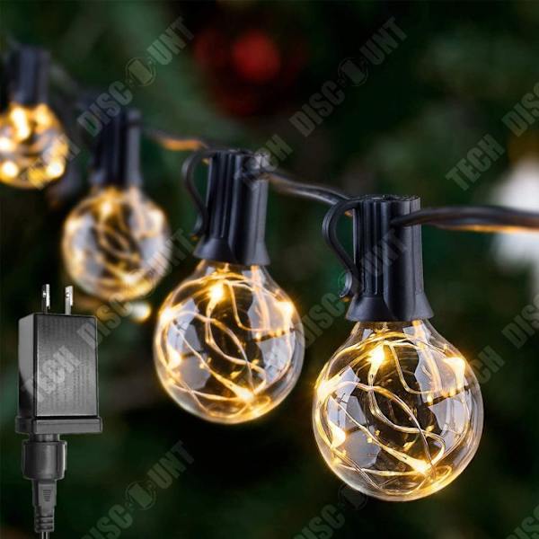 TD® 25 stk 3W LED sol exterior G40 kæde tungsten lys 4 tilstande udendørs landskab have lys have sollys