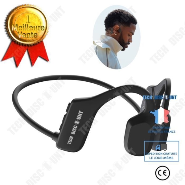 TD® trådlösa Bluetooth-hörlurar icke-i-örat, Bluetooth-brusreducering, True Bone Conduction-hörlurar.