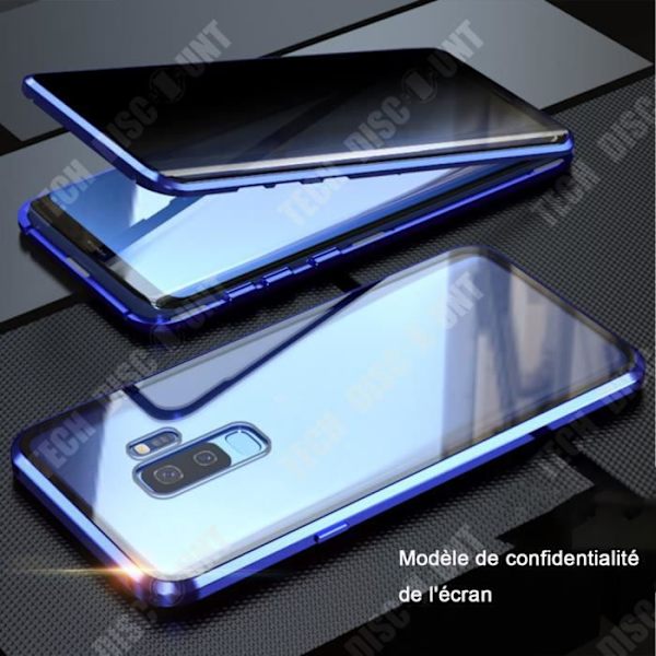 TD® Samsung galaxyS9 skalfilm för mobiltelefon + inbyggt mobilfodral magnetiskt skyddsskal av glas