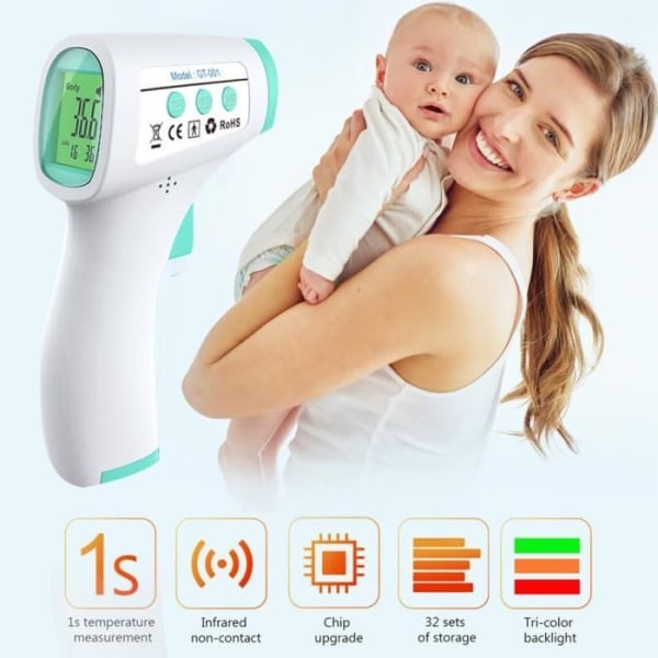 Beröringsfri infraröd termometer Baby panntermometer för vuxna Instant termometer Gun termometer