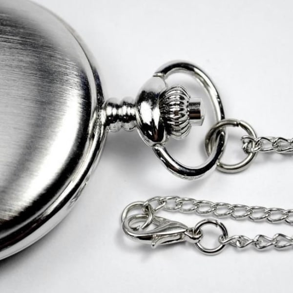 Mode sterling silver hänge kvarts klocka fob kedja halsband hänge klockor presenter för män kvinnor