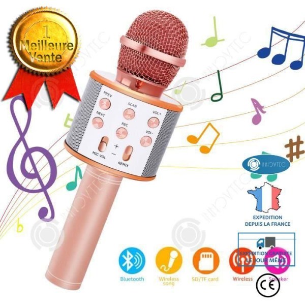 INN Karaoke,OXOQO Barnkaraoke,3 i 1 Bluetooth trådlös karaokemikrofon, julklappar för barnsång Hem KTV Musikspelare