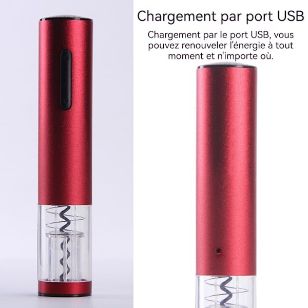 TD® Professionell elektrisk korkskruv uppladdningsbar rödvinsflasköppnare Automatisk flasköppnare vacker design snabböppning