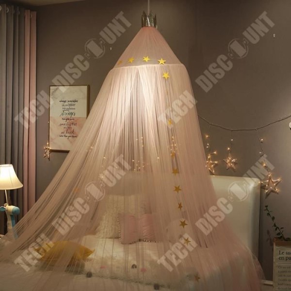 TD® Barns lilla fräsch och kreativ andas sänggardin sängkappa myggnät hängande kupol myggnät prinsesstält