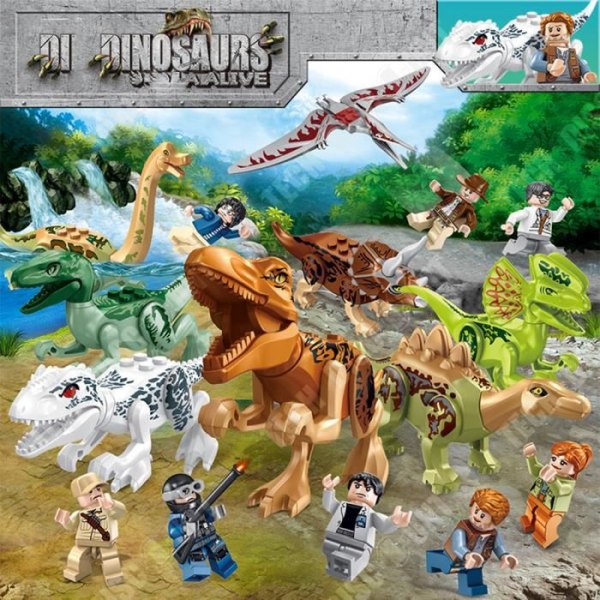 TD® Dinosaur Simulation Byggblock för barn utbildningsleksaker, små partiklar monterade leksaksgåvor
